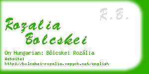 rozalia bolcskei business card