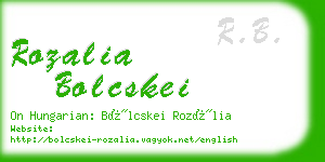 rozalia bolcskei business card